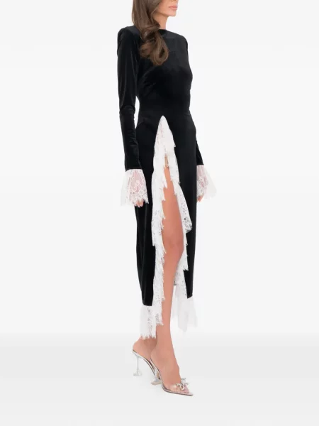 Aksamitna sukienka Ana Radu garniturowa czarna