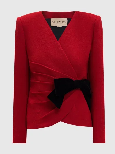 Жакет з вовни Valentino червоний