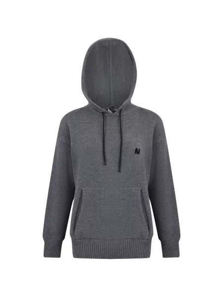 Mikina s kapucí Msgm s výšivkou šedá