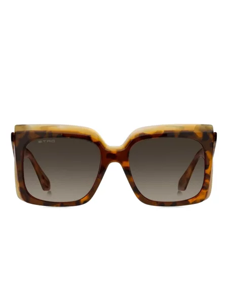 Ochelari de soare Etro cu imprimeu geometric maro