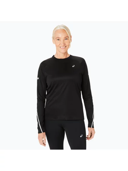 Longsleeve do biegania ASICS Road Lite-Show performance black czarny