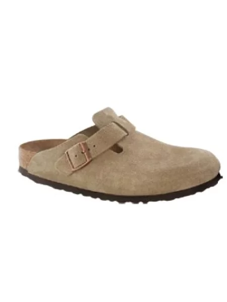 Klapki Birkenstock zamszowe beżowe