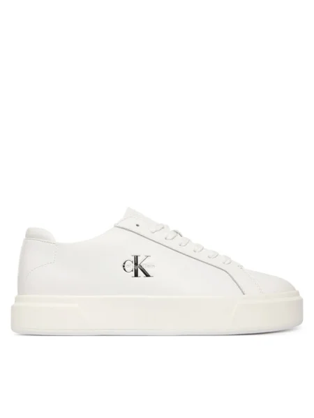Calvin Klein Rövid szárú sportcipők szürke / fekete fehér