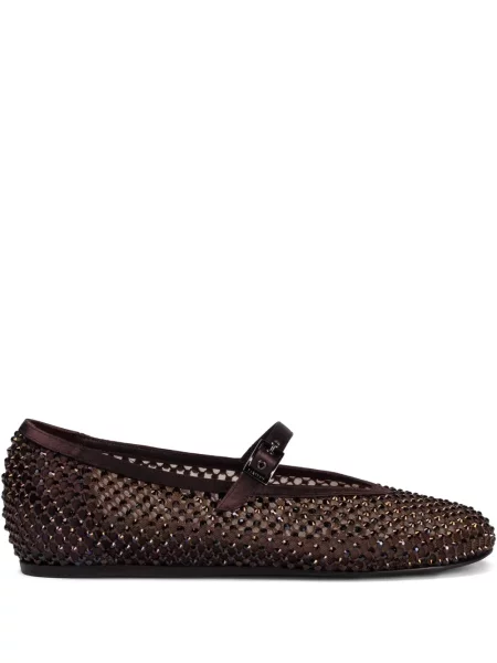 Pantofi cu toc Le Silla fără toc plasă maro