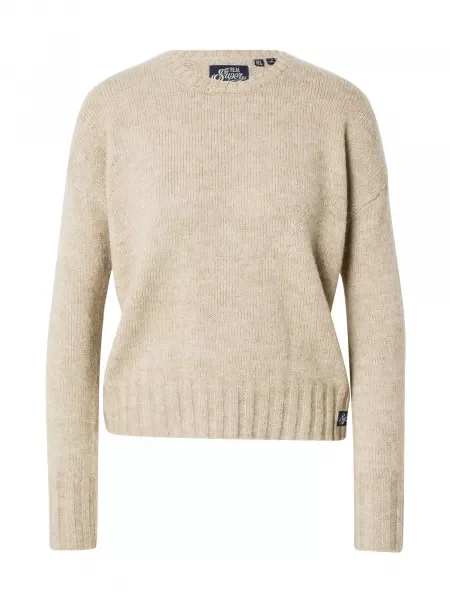 Superdry Pulover ESSENTIAL amestecat bej