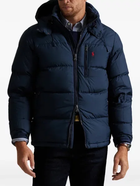 Mănuși Polo Ralph Lauren din piele de căprioară cu șireturi cu vârf închis albastru