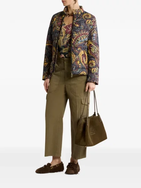 Decupat blugi Etro stretch verde
