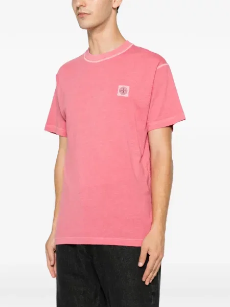 Tricou Stone Island cu strasuri roz