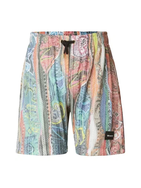 Colucci Kalhoty mátová / oranžová / pink červená