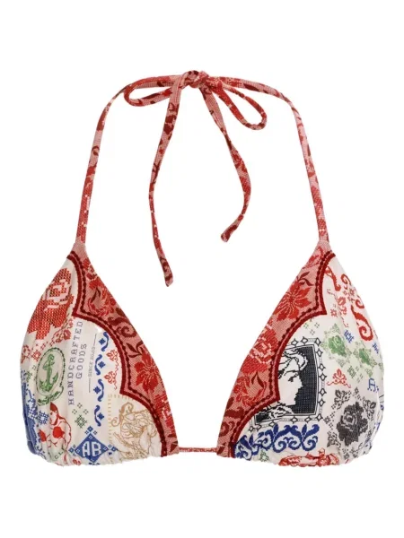 Bikini Agua Bendita cu broderie alb