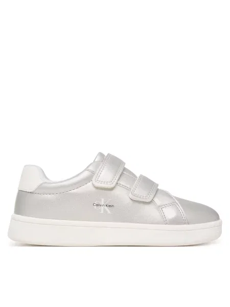 Superge Calvin Klein Low Cut Velcro S srebrna