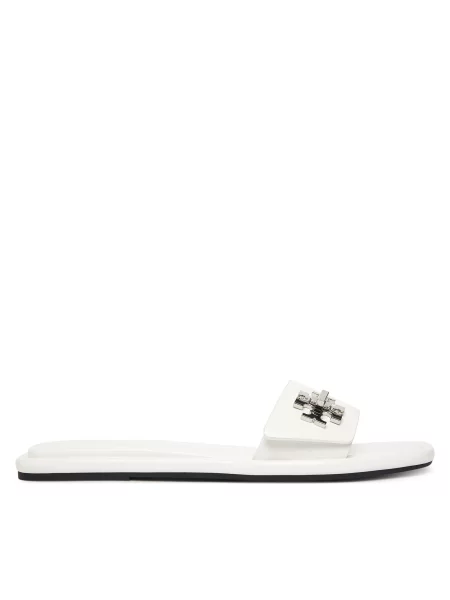 Natikači Tory Burch T Lock Slide bela