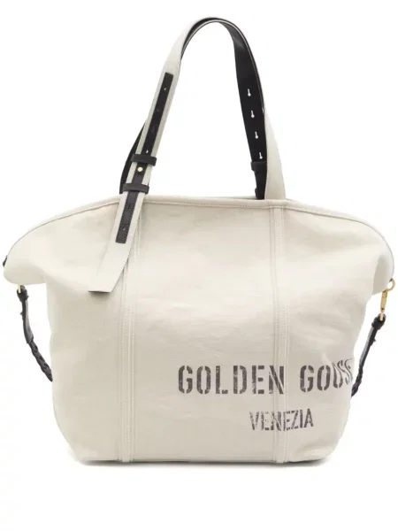 Geantă shopper Golden Goose auriu
