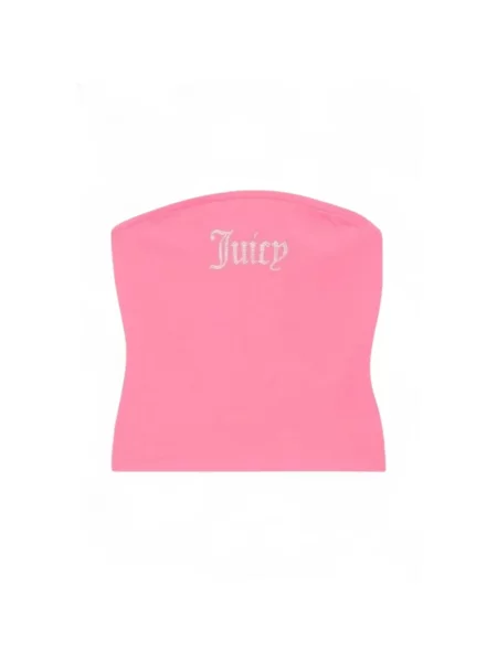 Top Juicy Couture o skróconej długości różowy