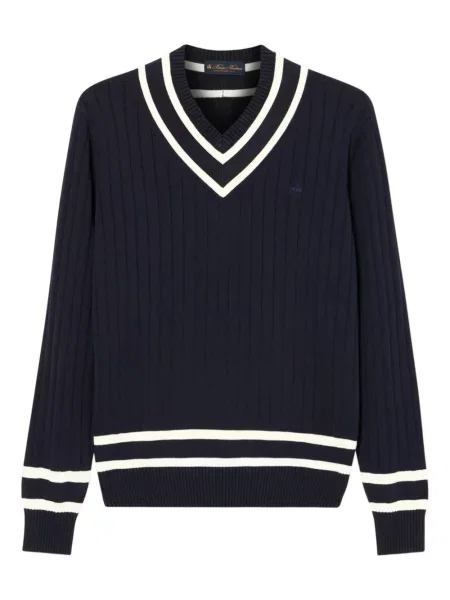 Pulover Brooks Brothers cu broderie albastru