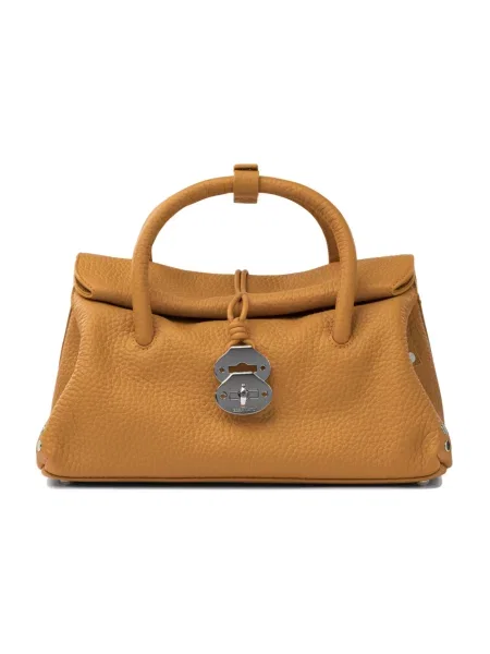 Torebka skórzana Zanellato pomarańczowa