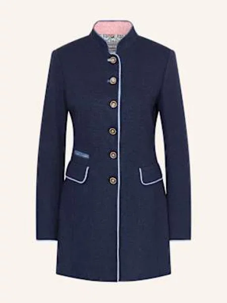 White Label Płaszcz Wełniany blau biały