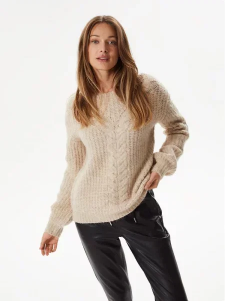 Светр DIVERSE поліестер/акрил бежевий