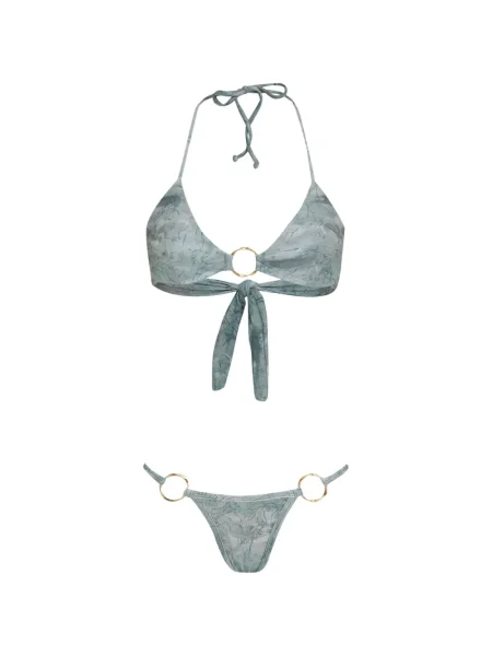 Inel Amir Slama cu model floral cu imagine albastru