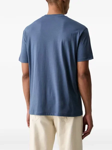 Tricou Armani Exchange cu broderie albastru