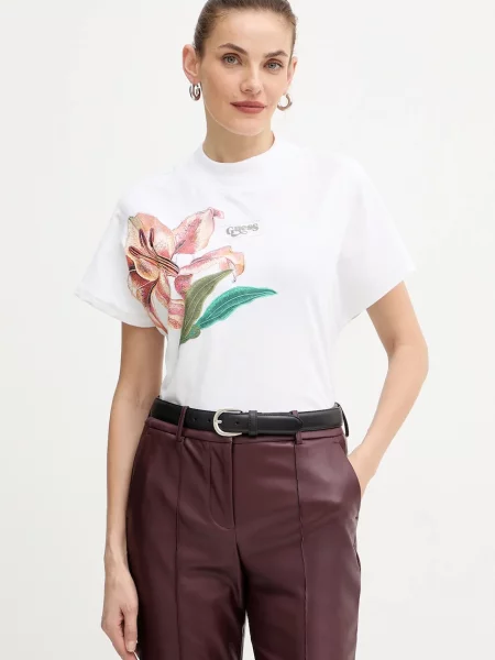 Тениска Guess LILY дамска бяло
