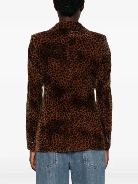 Sacou Tagliatore cu imagine cu model leopard maro
