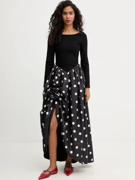 The Sleeper rochie maxi evazați negru