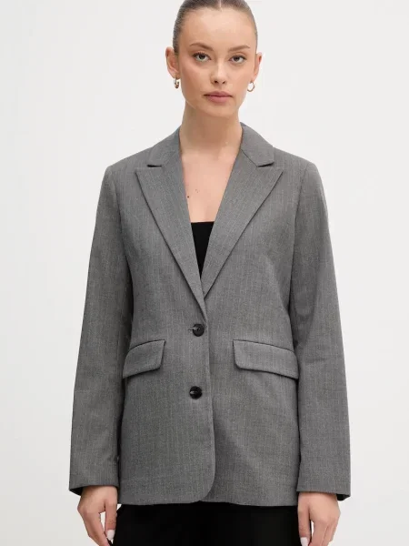 Сако United Colors of Benetton с едно копче с десен сиво