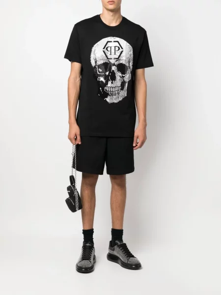 Tričko Philipp Plein s potiskem černé