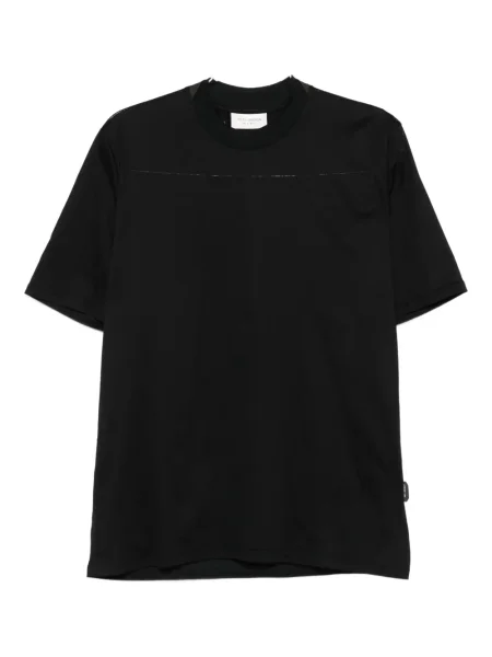 Tricou Yes London cu decolteu rotund negru