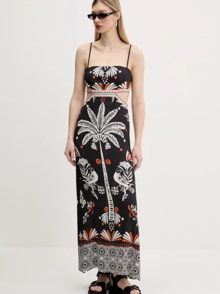 Superdry rochie maxi drept negru