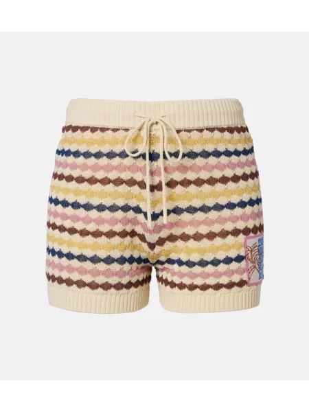 Pantaloni scurți Zimmermann tricotate bej