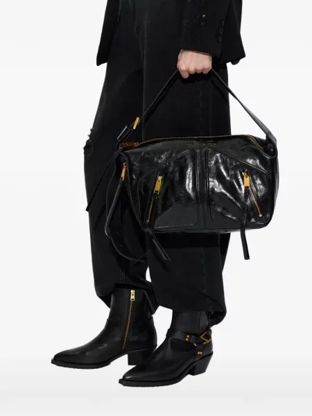 Geantă de mână Allsaints din piele negru