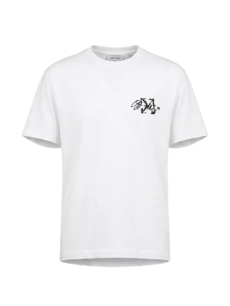 Tricou Off-white cu decolteu rotund alb