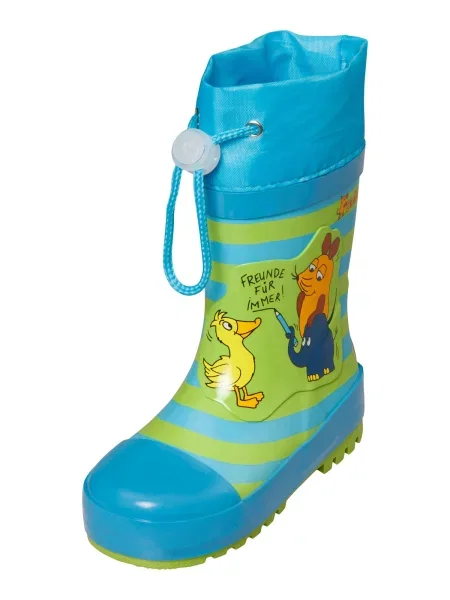 PLAYSHOES Cizme de cauciuc Freunde für Immer turcoaz / galben citron / verde kiwi / portocaliu închis negru