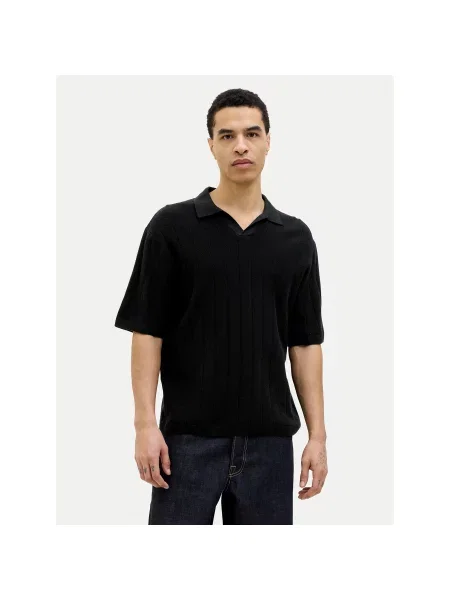 Jack & Jones Polo Varenna Relaxed Fit μαύρο