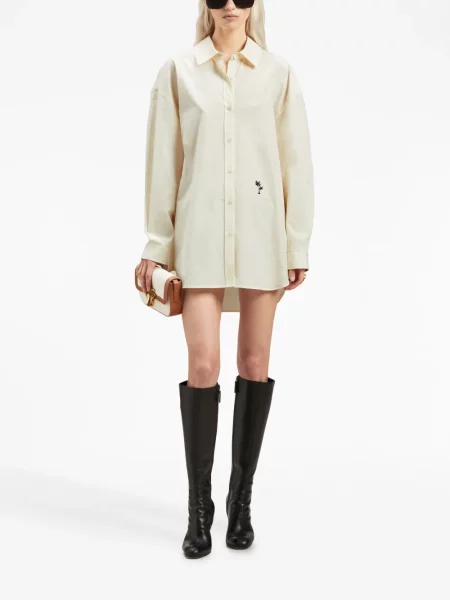 Cămașă Palm Angels cu broderie din poplin