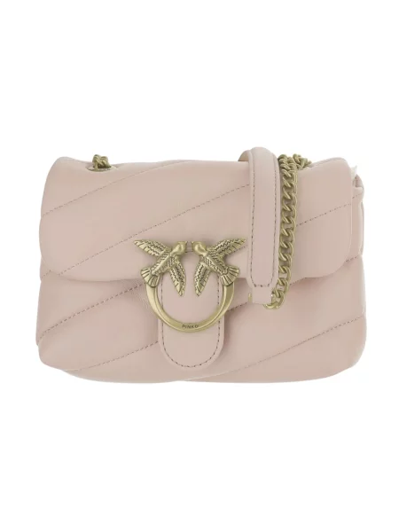 Pinko torebka crossbody skórzana różowa