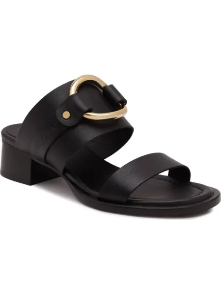 See By Chloé De piele șlapi HANA negru