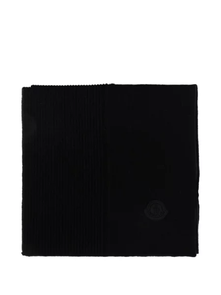 Fular Moncler tricotate cu autograf negru