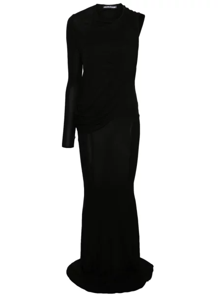 Rochie maxi Andreadamo drapată de costum negru
