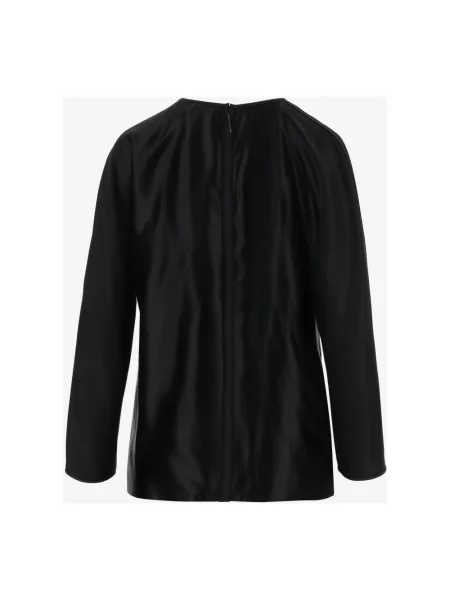 Jedwabny top Giorgio Armani czarny