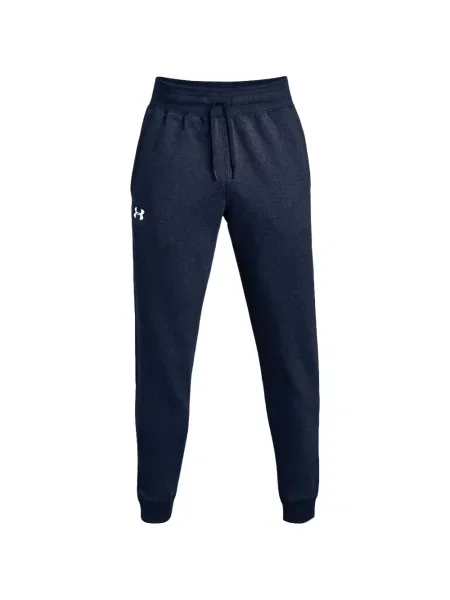 Pantaloni Under Armour din fleece alergare cu cordon albastru