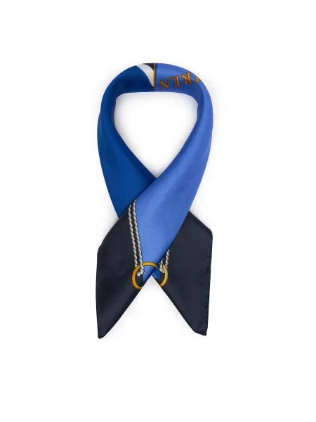 Μεταξωτός κασκόλ Lauren Ralph Lauren μπλε