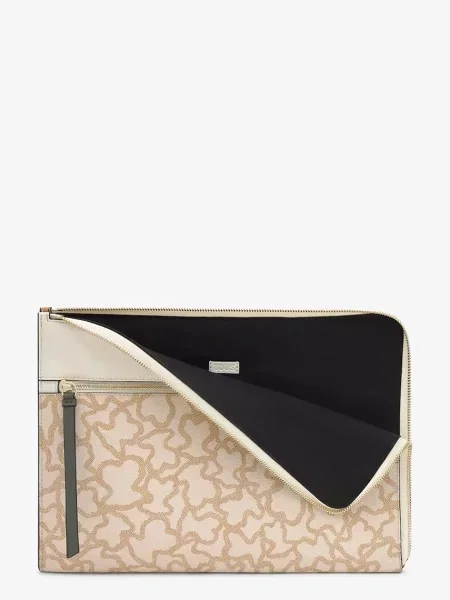 Torba na laptopa Tous skórzana beżowa