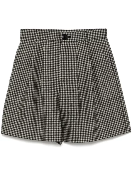 Pantaloni scurți Kimhēkim în carouri negru