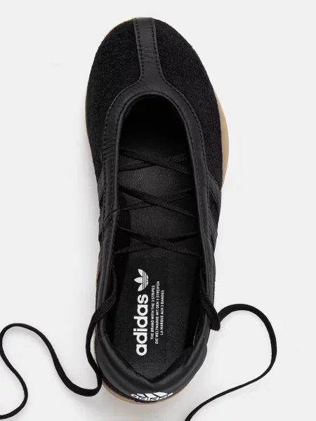 Замшевые балетки Adidas Originals черные