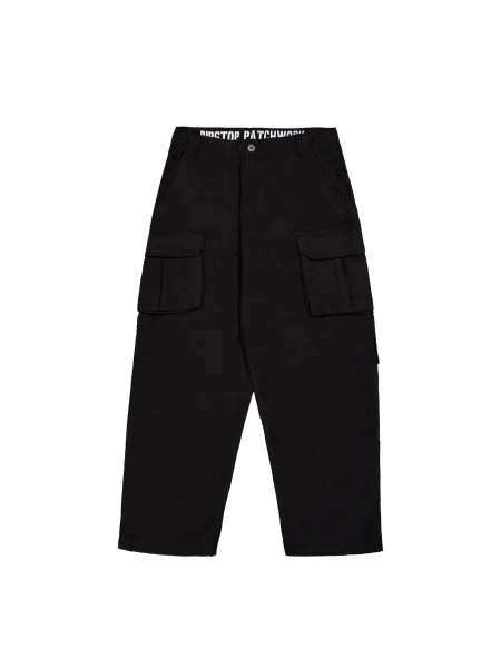 ALPHA INDUSTRIES Pantaloni cu Ripstop Patchwork' negru