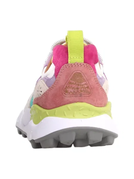 Sneakersy Flower Mountain w kwiatki zamszowe białe