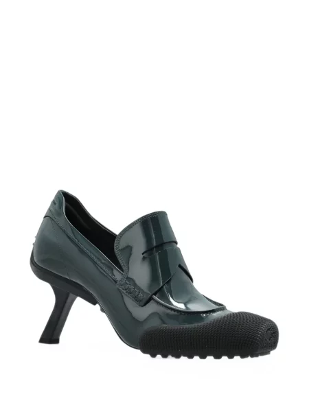 Pantofi cu toc Lacoste din piele verde
